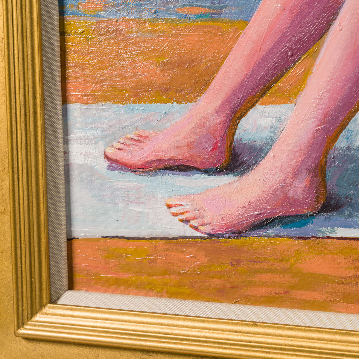 JMY ORI POR 34686 Nude On Beach Girl Reading In The Style Of Pablo Picasso 1920 5 