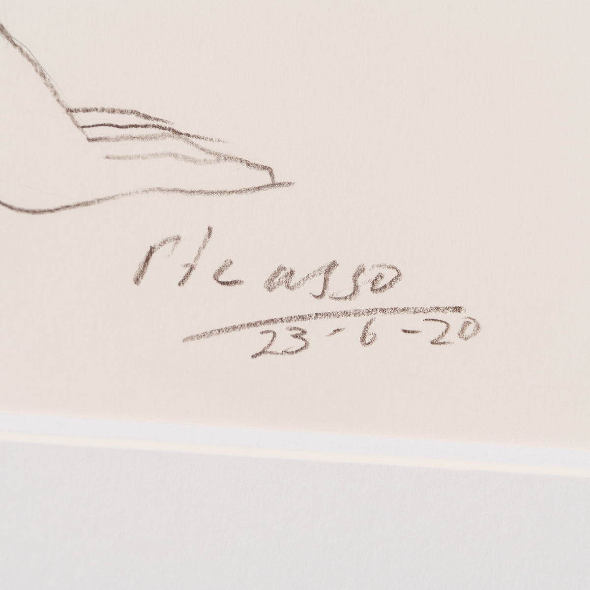 JMY ORI POR 34688 Nude Reading On Beach (1) Pencil Study In The Style Of Pablo Picasso 1920 3 