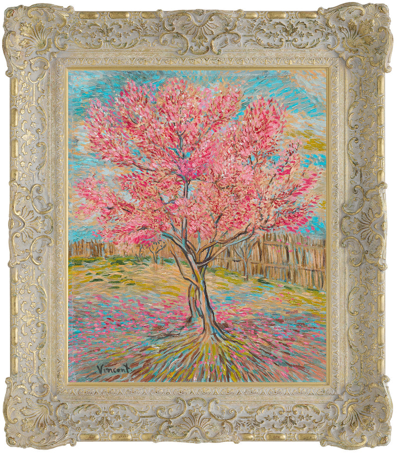 JMY Peach Trees In Bloom  In The Style Of Vincent Van Gogh F 