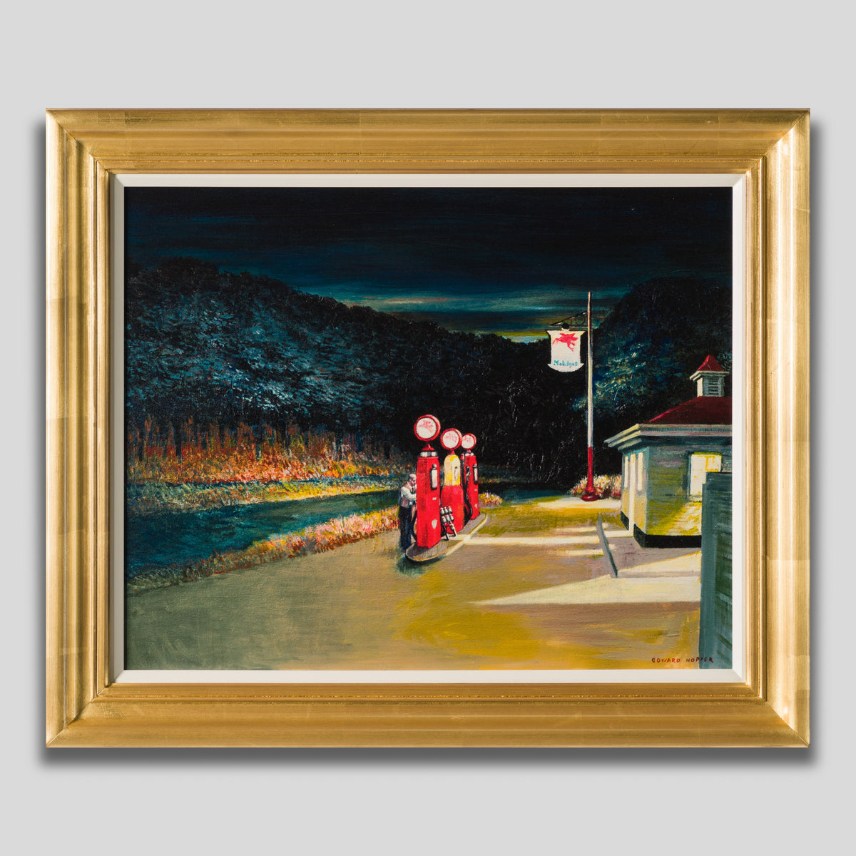 JMY SLE LAN 25644 1 Gas, 1940  In The Style of Edward Hopper 