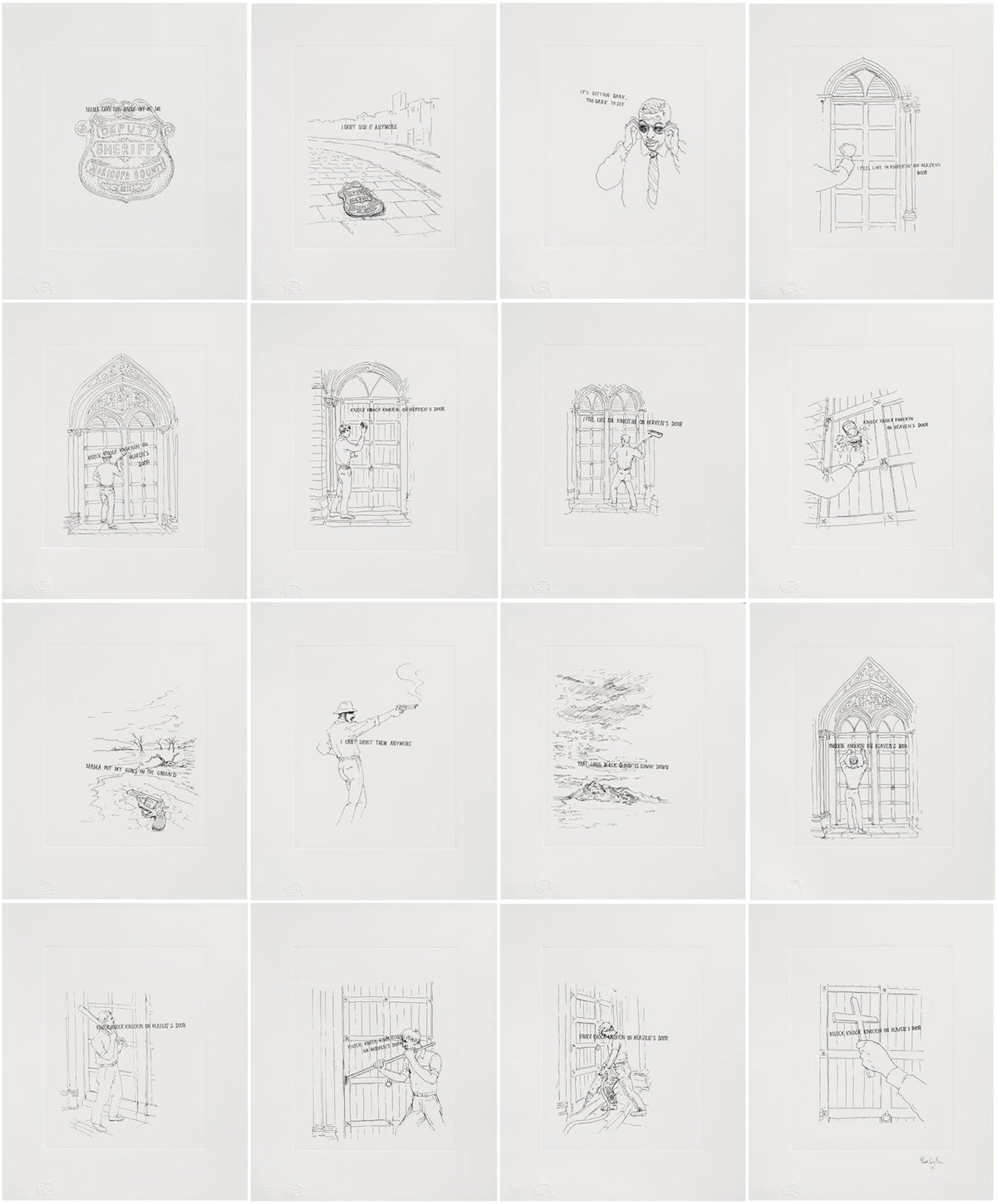 KNOCKING ON HEAVENS DOOR UNFRAMED PORTFOLIO 