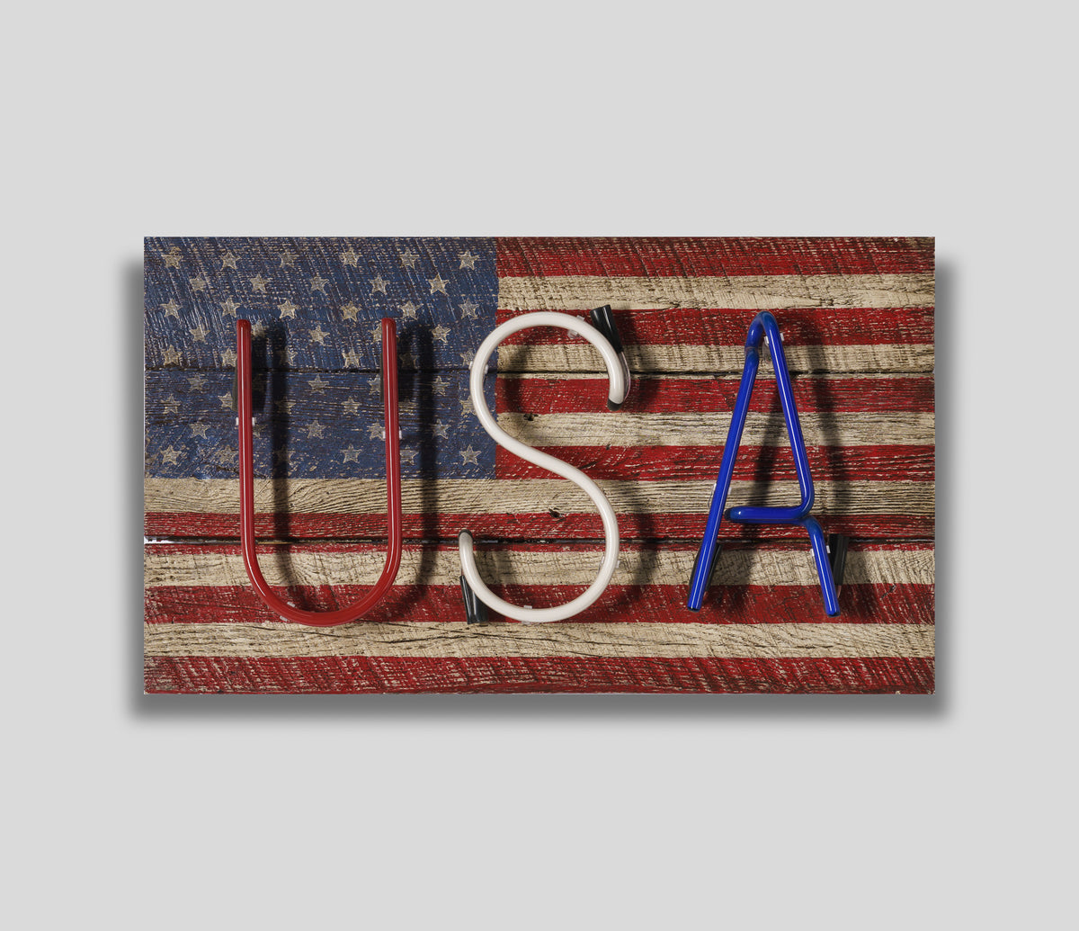 MSL ORI POR 25215 USA (Multi Coloured Neon On Painted Flag) 1 2 