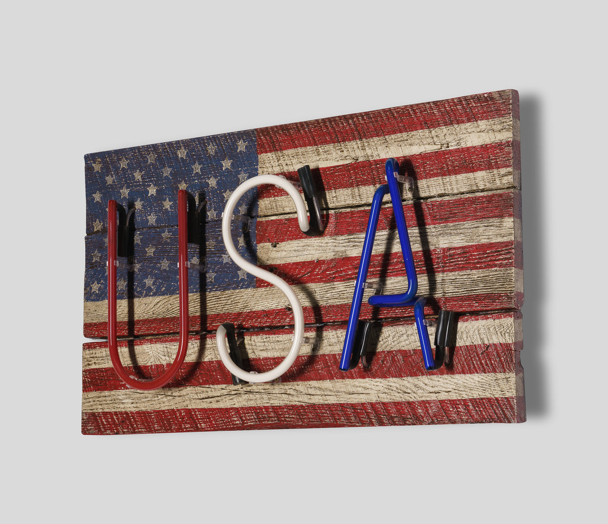 MSL ORI POR 25215 USA (Multi Coloured Neon On Painted Flag) 4 