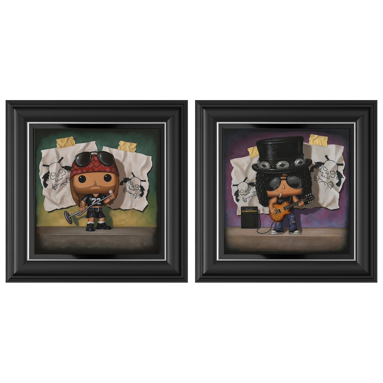 NHU Axl Slash set framed 
