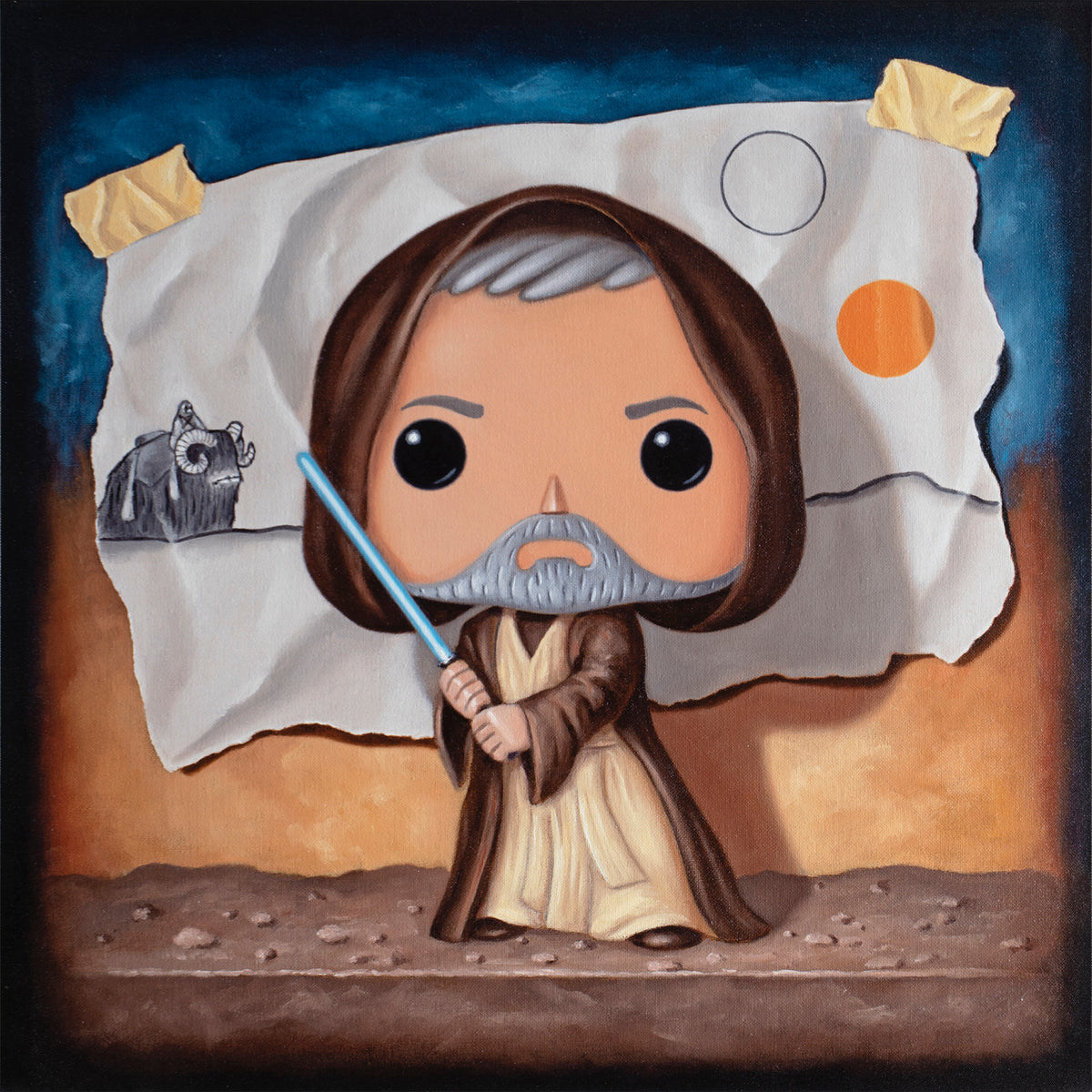 NHU Obe Wan Kenobe   Obe Wan BOXED CANVAS 