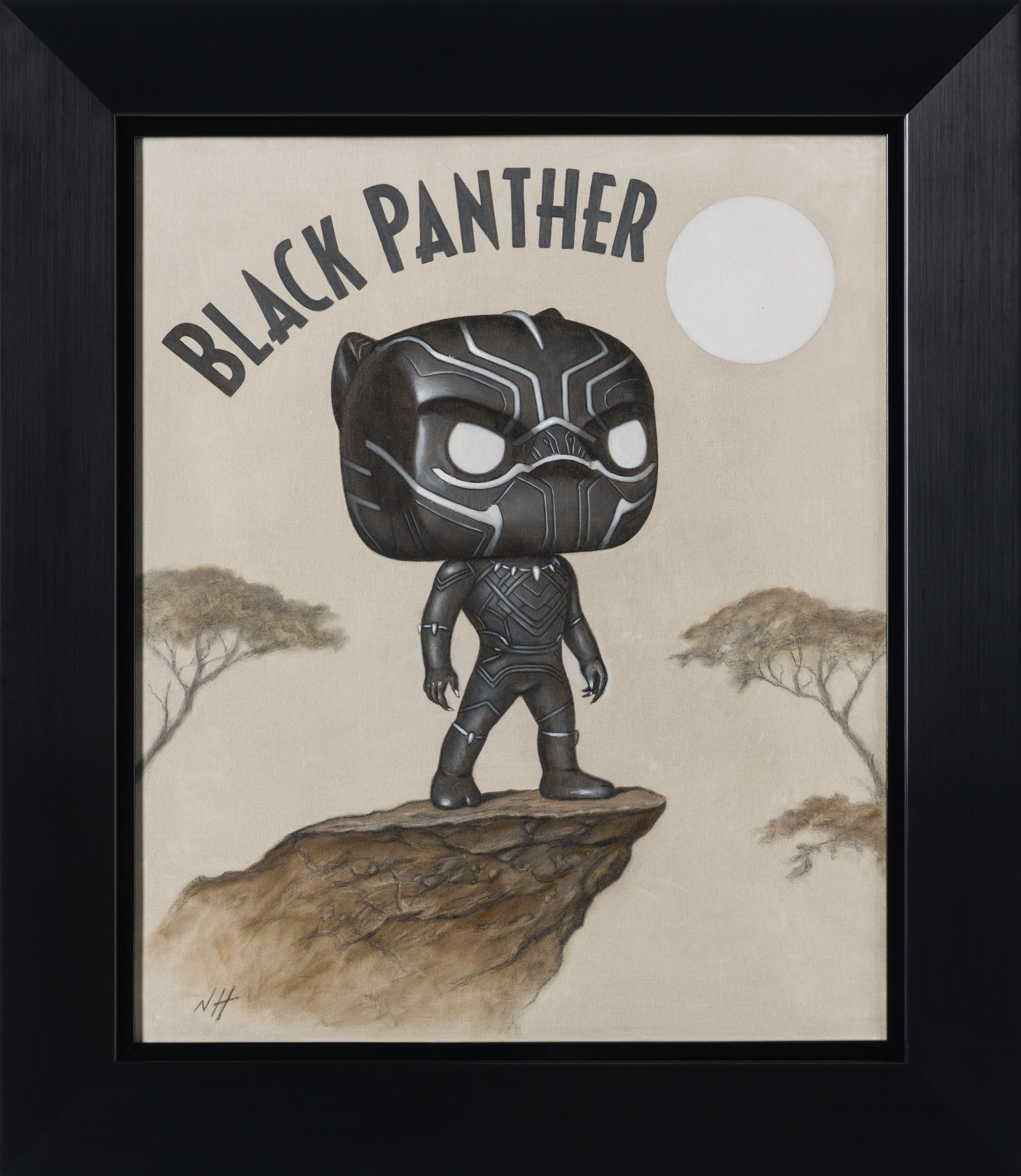 NHU ORI POR 30398 30 Black Panther Origins (Oil Sketch) 