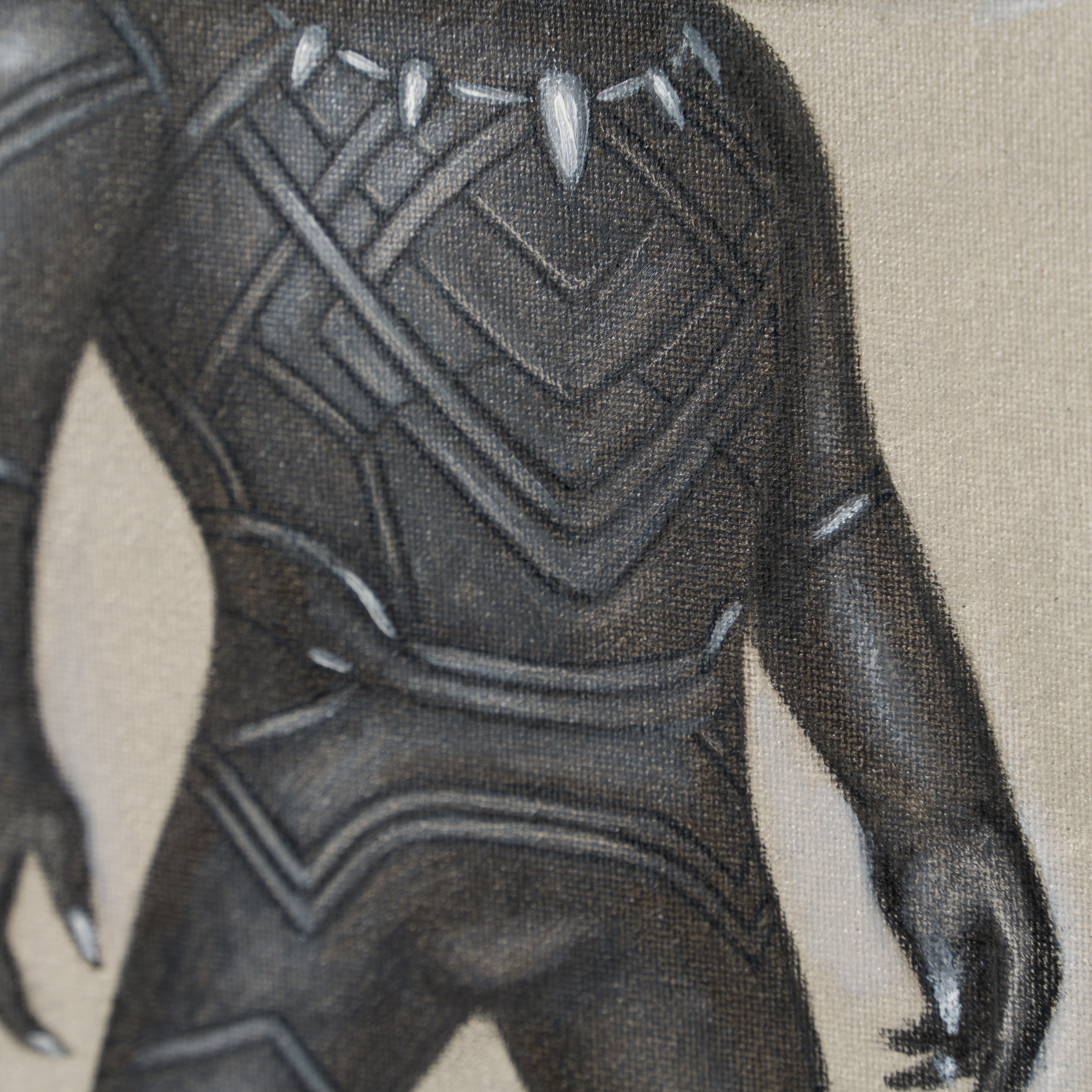 NHU ORI POR 30398 5 Black Panther Origins (Oil Sketch) 