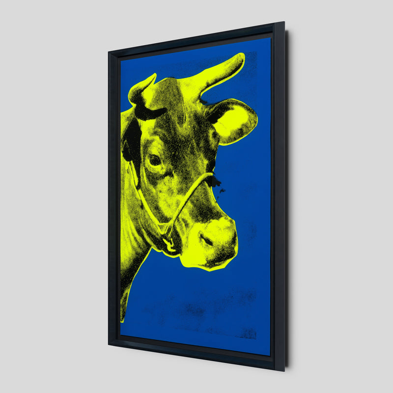 PSE SIL POR 25253 2 Cow I  Yellow On Blue 