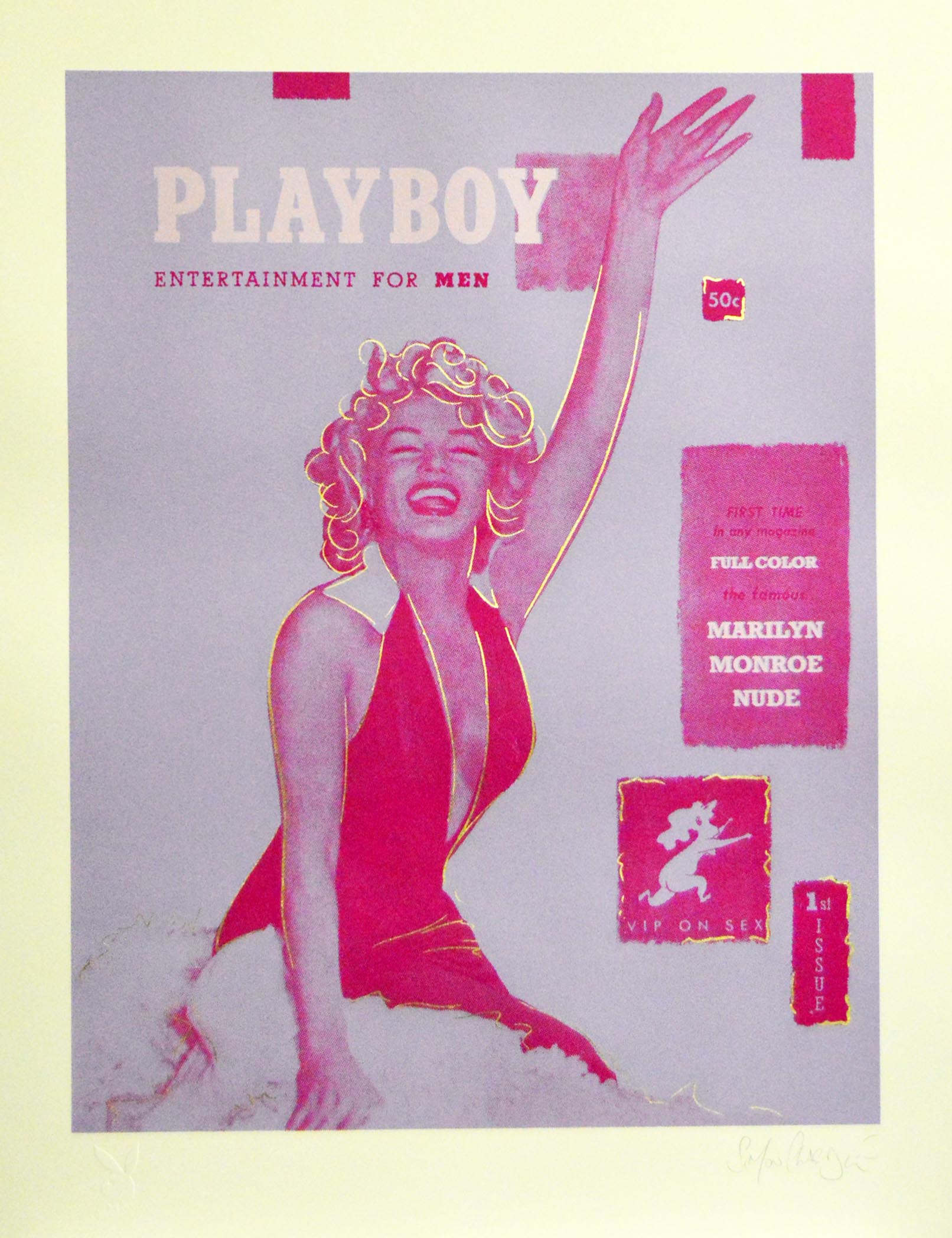 SCL   Playboy 1st issue magenta and lilac 