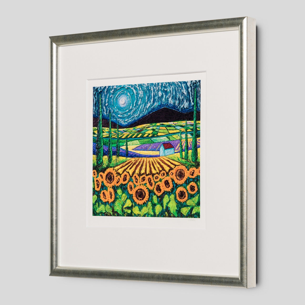 SRA 2 Sunflowers amongst Cypress Trees 