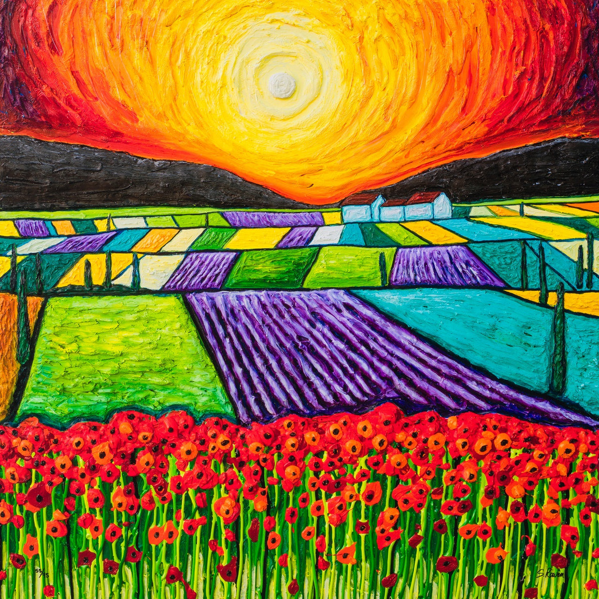 SRA SLE LAN 30195 31 Sunset on Poppy Field (box) 