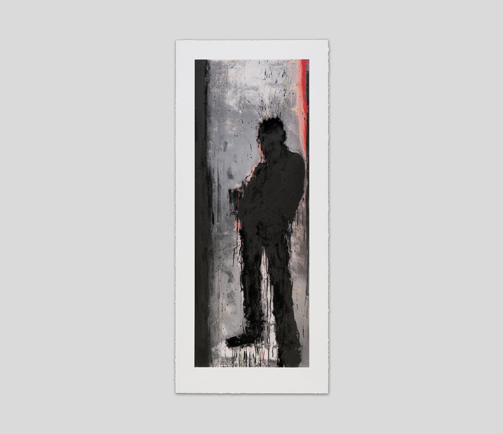Standing Shadowman Black and Silver unframed 