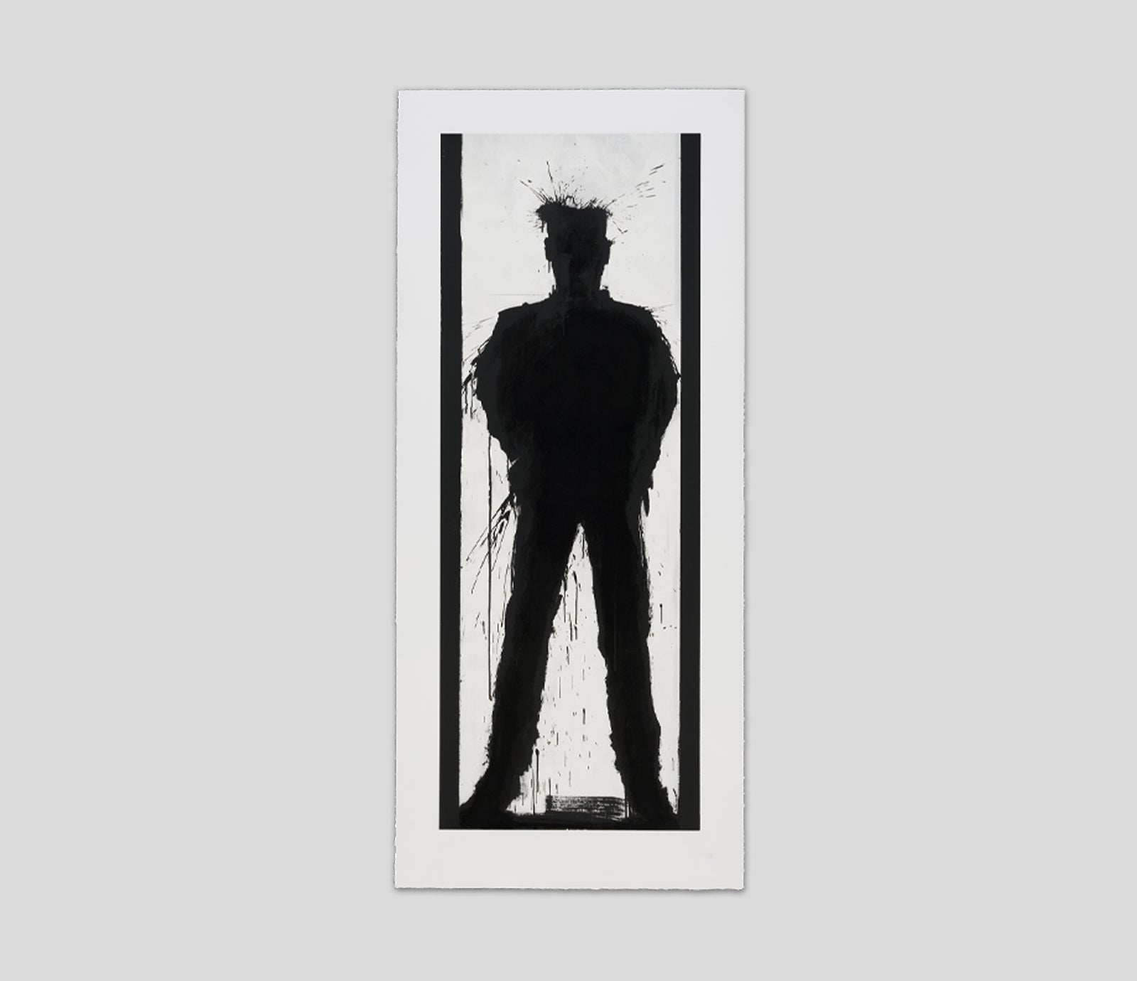 Standing Shadowman Black and White unframed 
