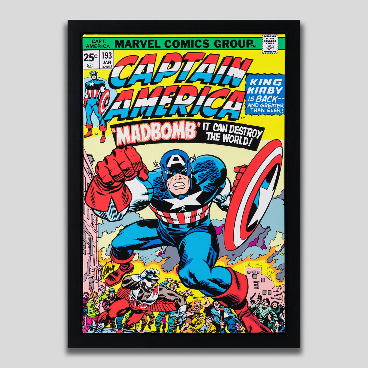 STL SLE HUM 07919 1 Captain America #193   Madbomb (Boxed canvas) 