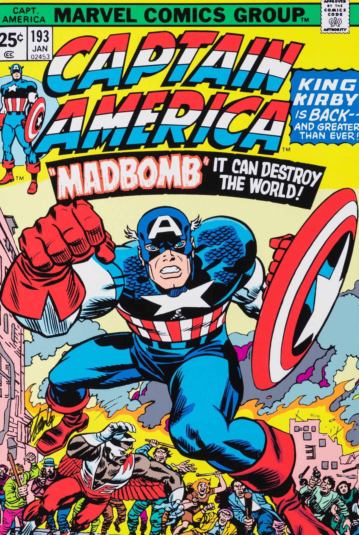 STL SLE HUM 07919 31 Captain America #193   Madbomb (Boxed canvas) 