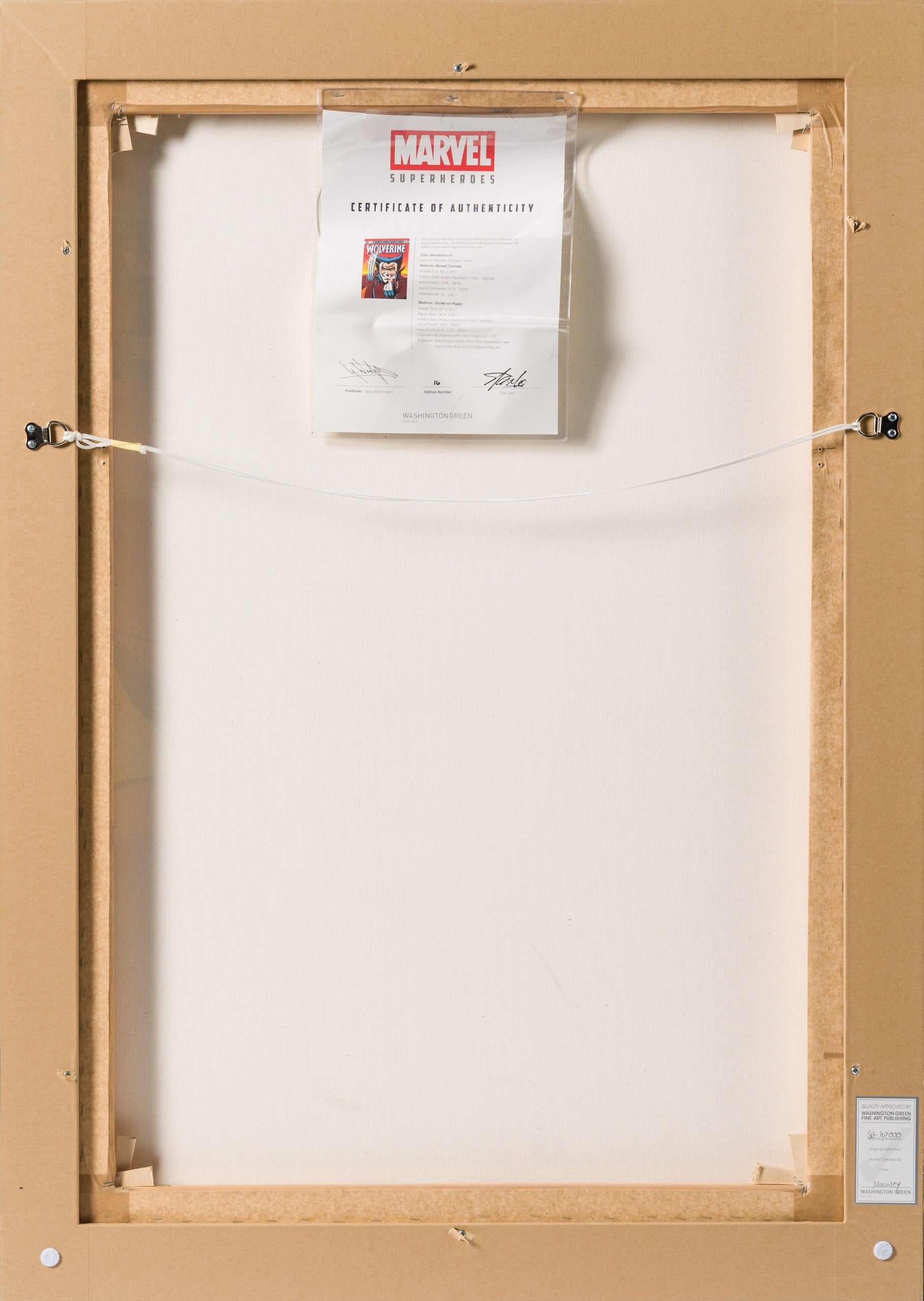 STL SLE HUM 07924 7 Wolverine #1   Boxed Canvas 