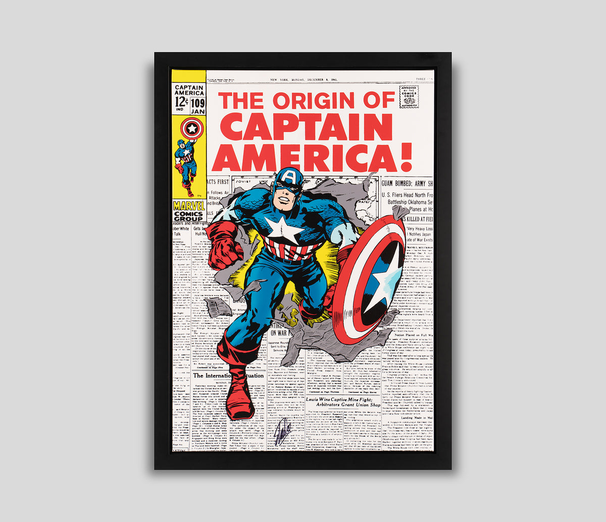 Captain America # 109 - The Origin of Captain America! (Boxed Canvas)