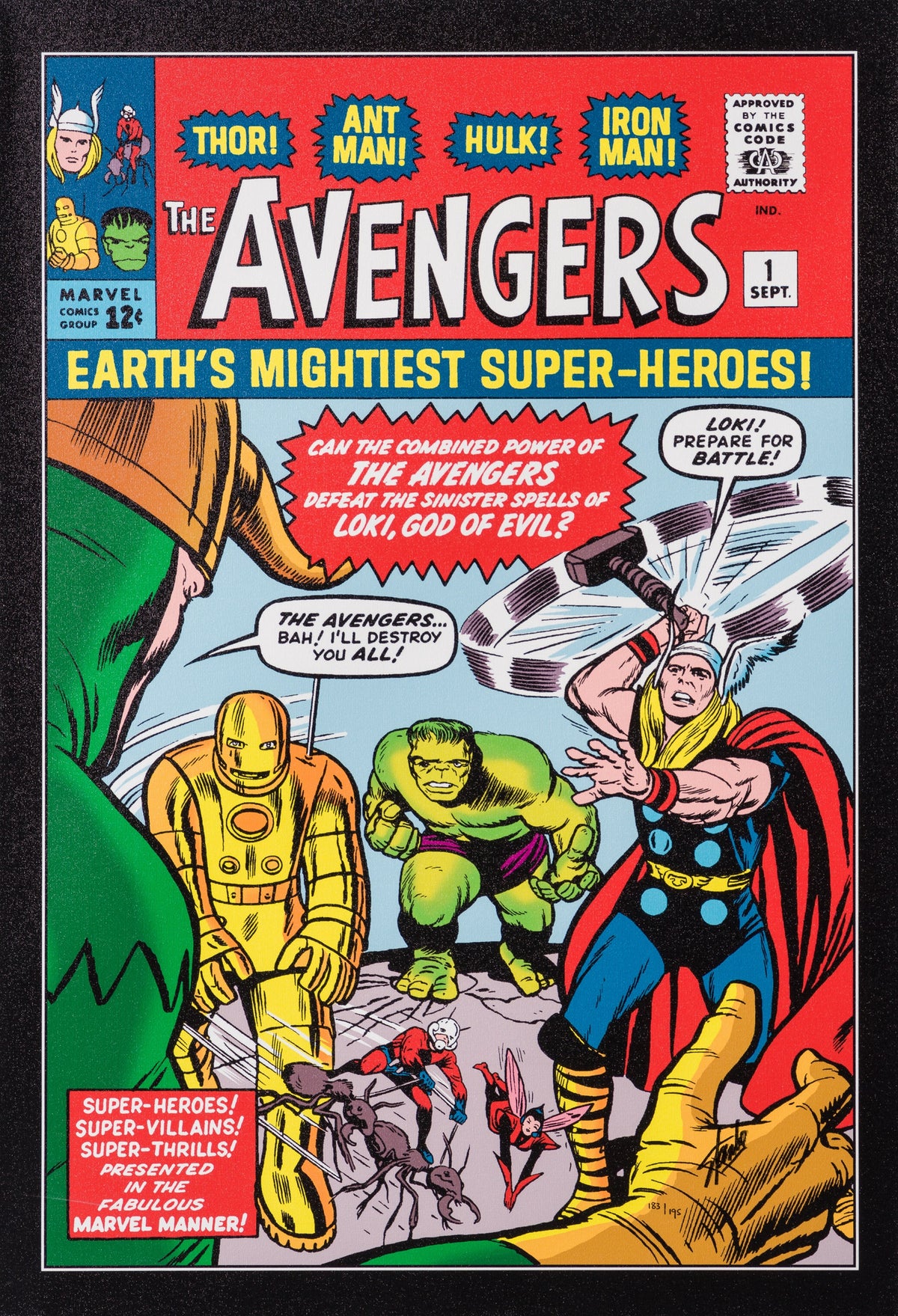STL SLE HUM 97505 3 The Avengers #1   Earth s Mightiest Superheroes!   Boxed Canvas Edition 