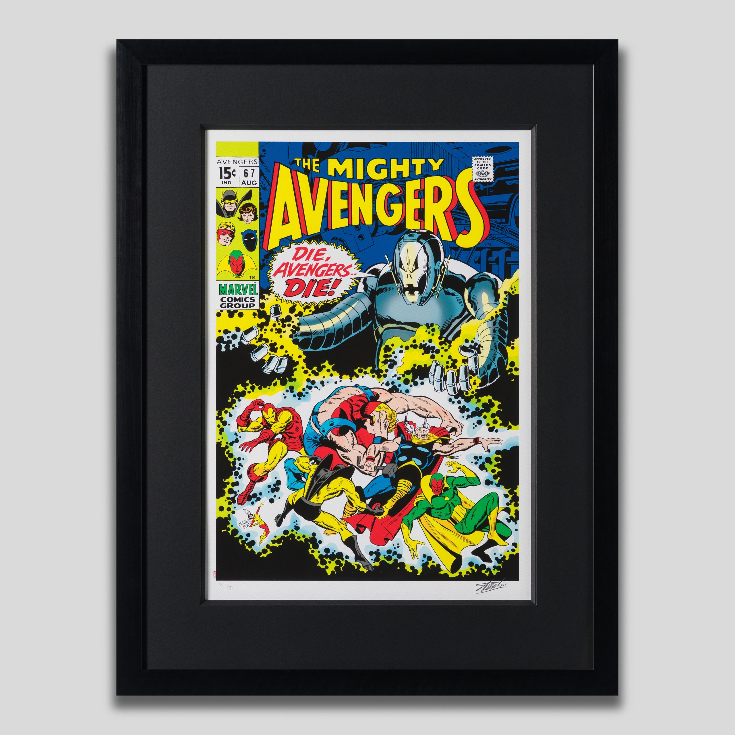 STL SLE HUM 97517 1 The Mighty Avengers #67   Die, Avengers Die!   Giclee on Paper Edition 