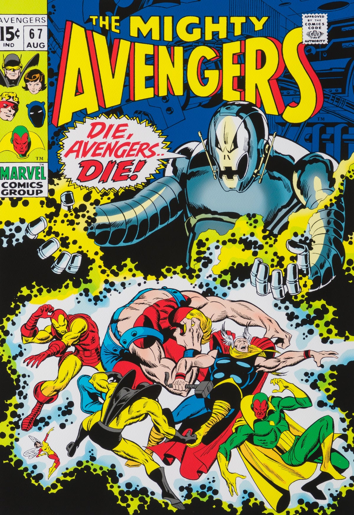 STL SLE HUM 97517 31 The Mighty Avengers #67   Die, Avengers Die!   Giclee on Paper Edition 