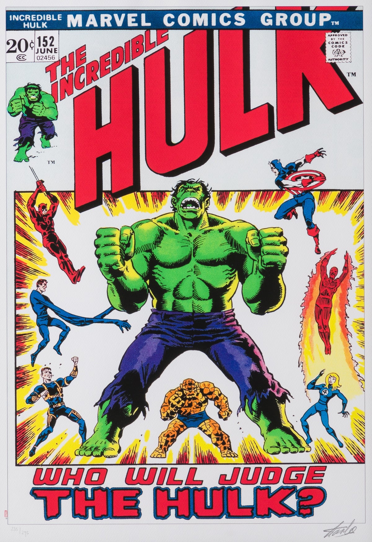 STL SLE HUM 97521 31 The Incredible Hulk #152   Who Will Judge The Hulk    Giclee on Paper Edition 