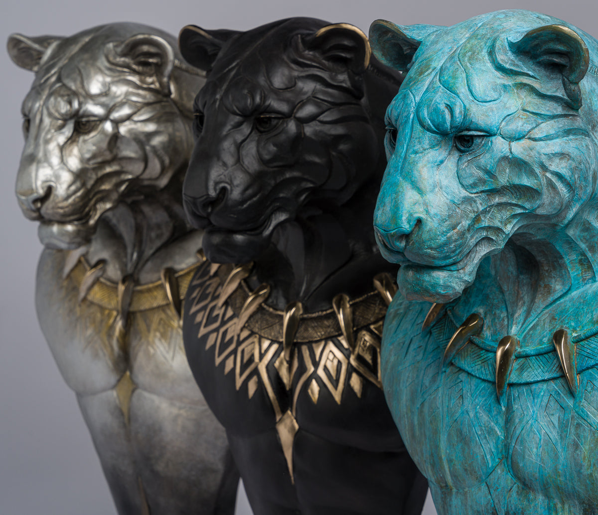 SWI SCU WWL 28609 3 Love, Power and Wisdom   Set of 3 Bronze Sculptures 