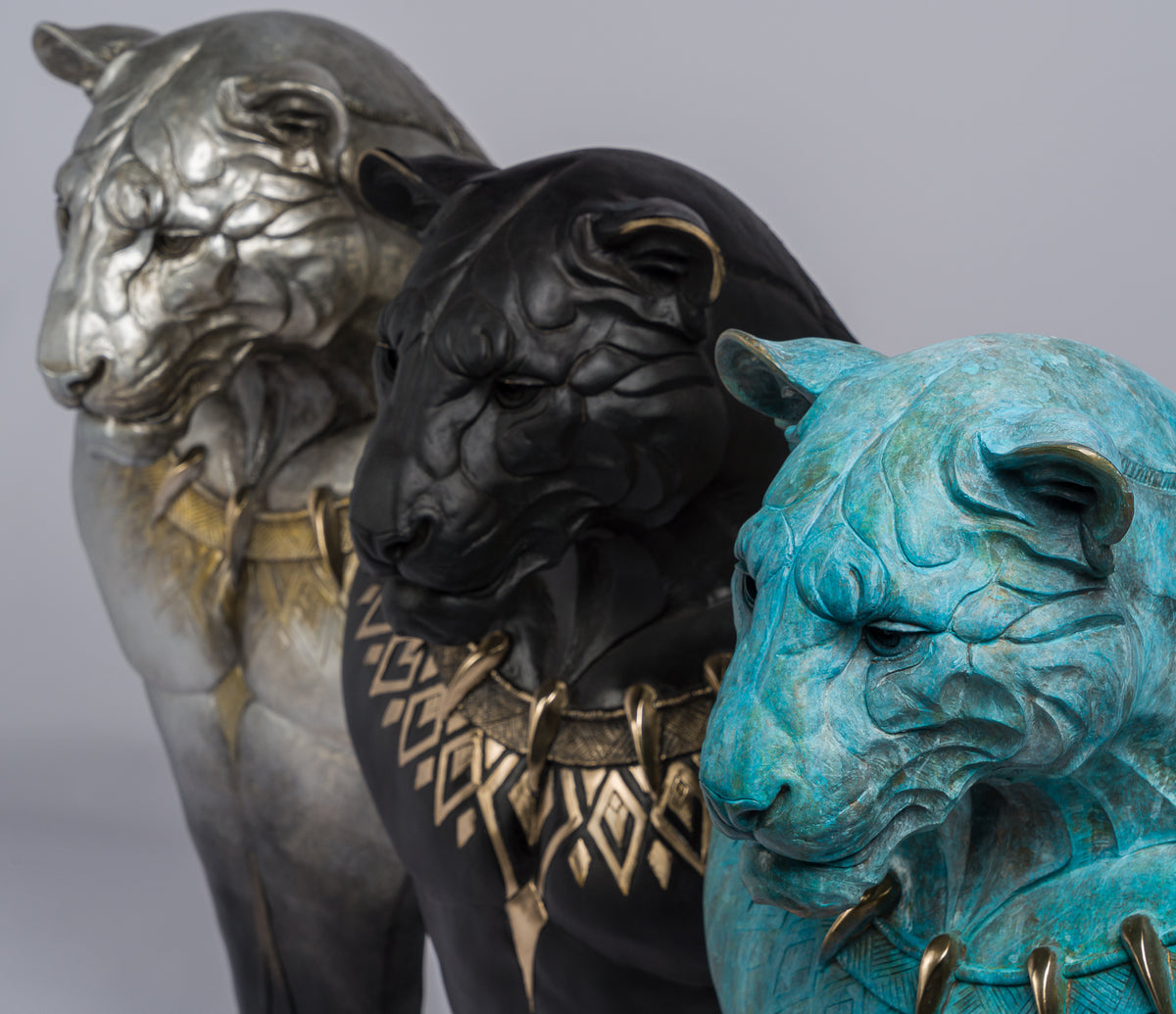 SWI SCU WWL 28609 4 Love, Power and Wisdom   Set of 3 Bronze Sculptures 