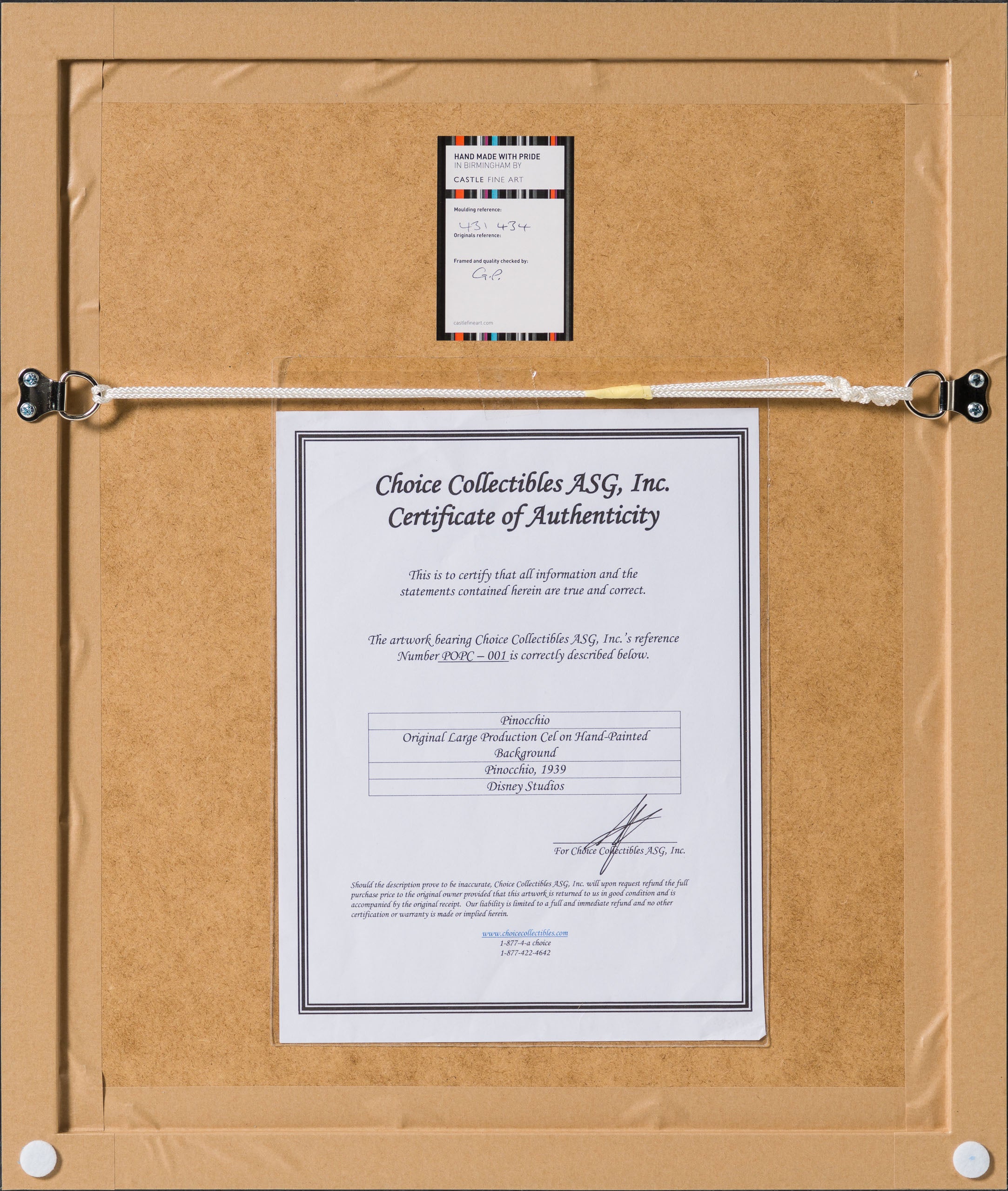 VIN ORI POR 17277 Pinocchio Large Original Production Cel 7 