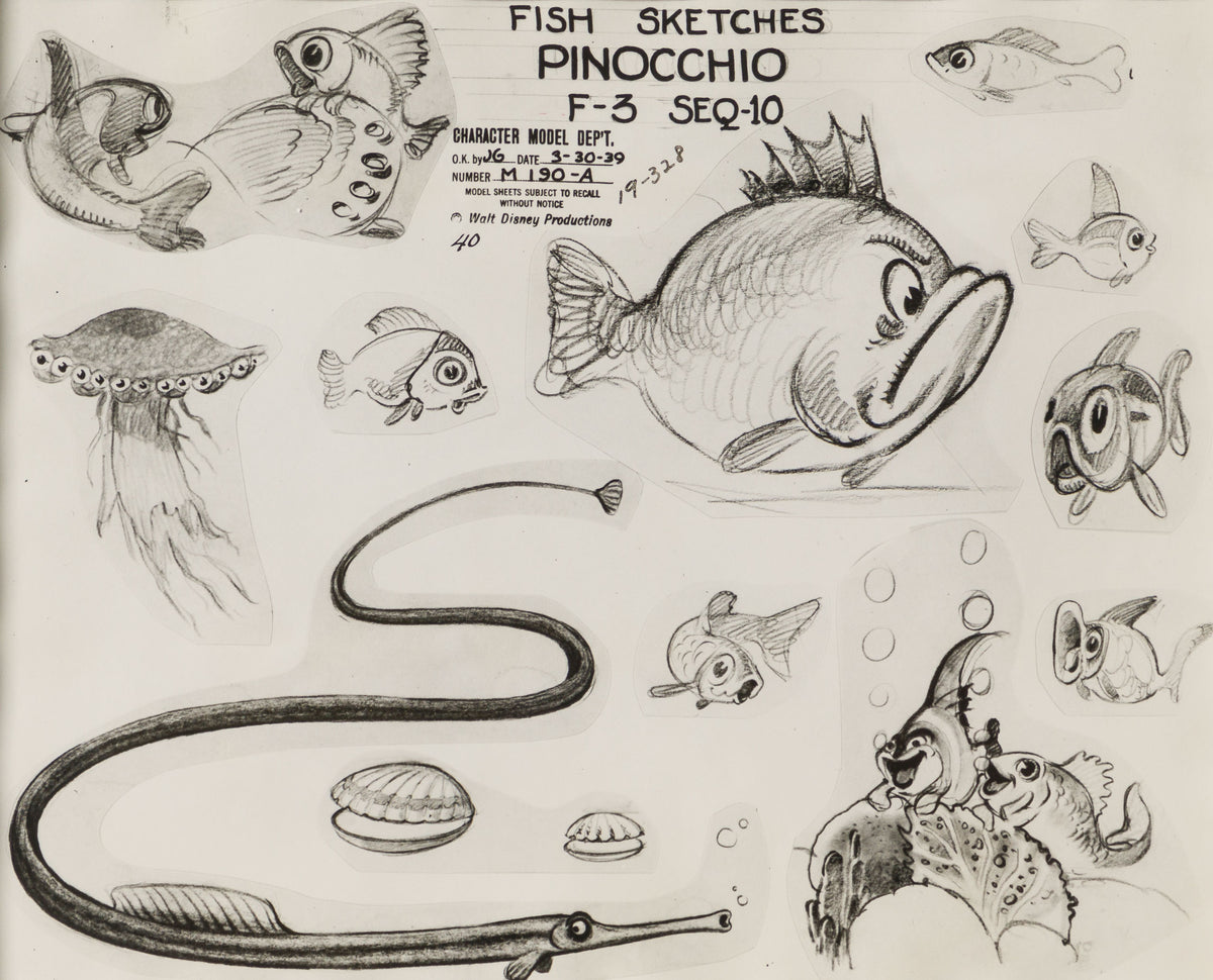 VIN ORI POR 27292 Fish Sketches Model Sheet 31 
