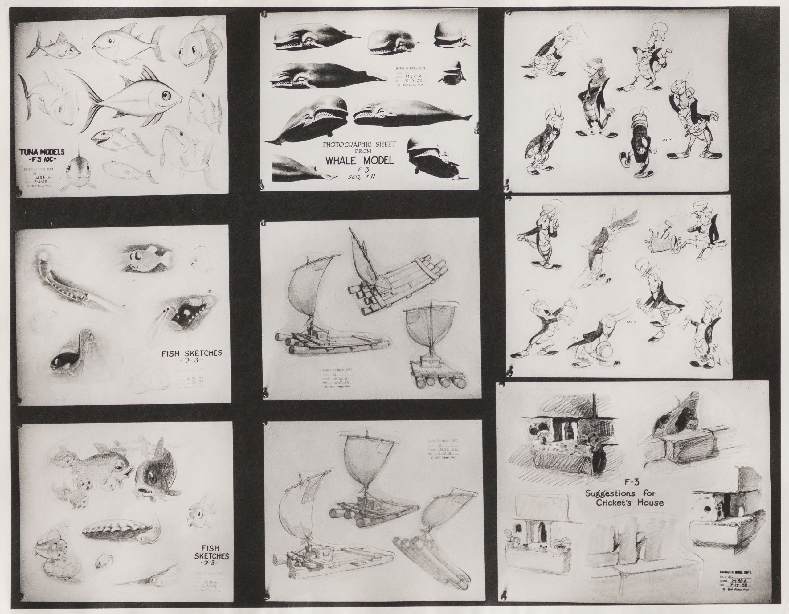 VIN ORI POR 27381 Miscellaneous Characters from Pinocchio Model Sheet 31 