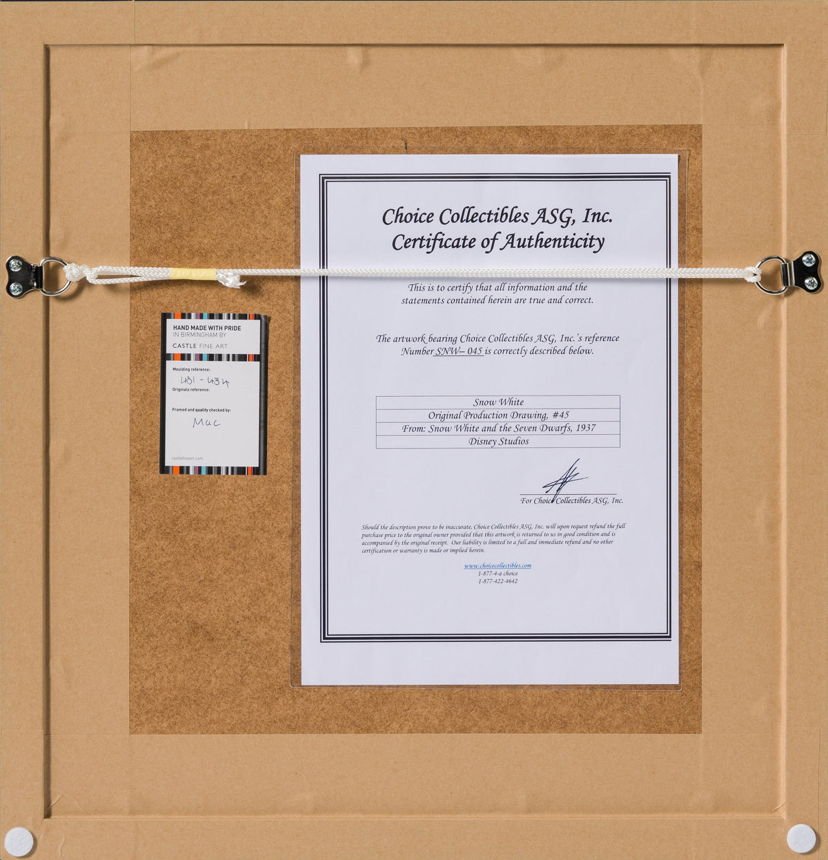 VIN ORI POR 27567 6 Snow White #45 OPD 