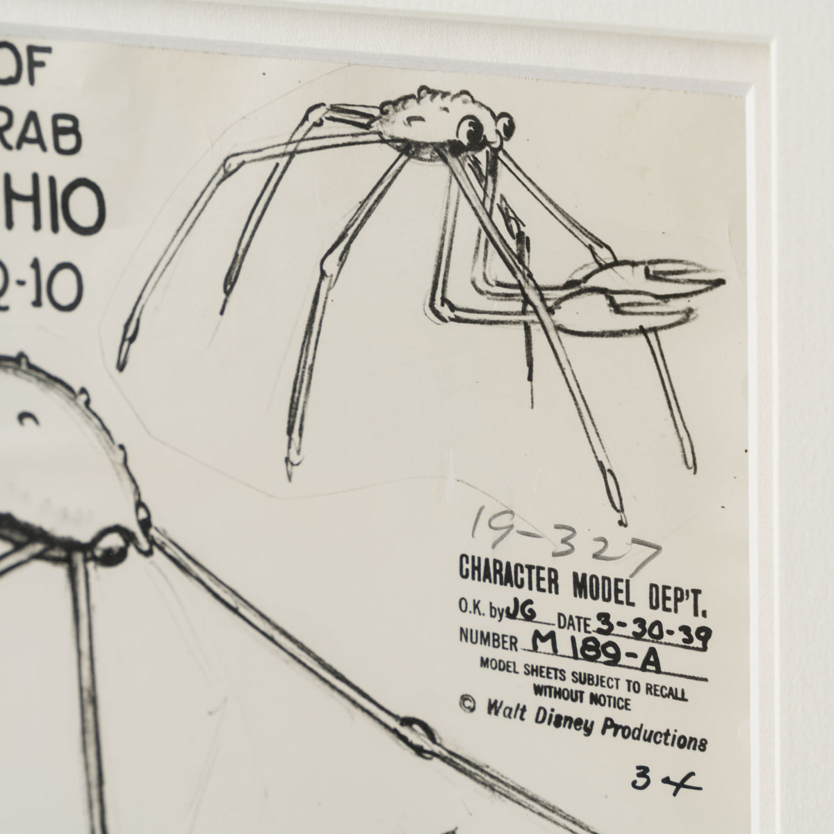 VIN ORI POR 27574 Spider Crab Model Sheet 3 