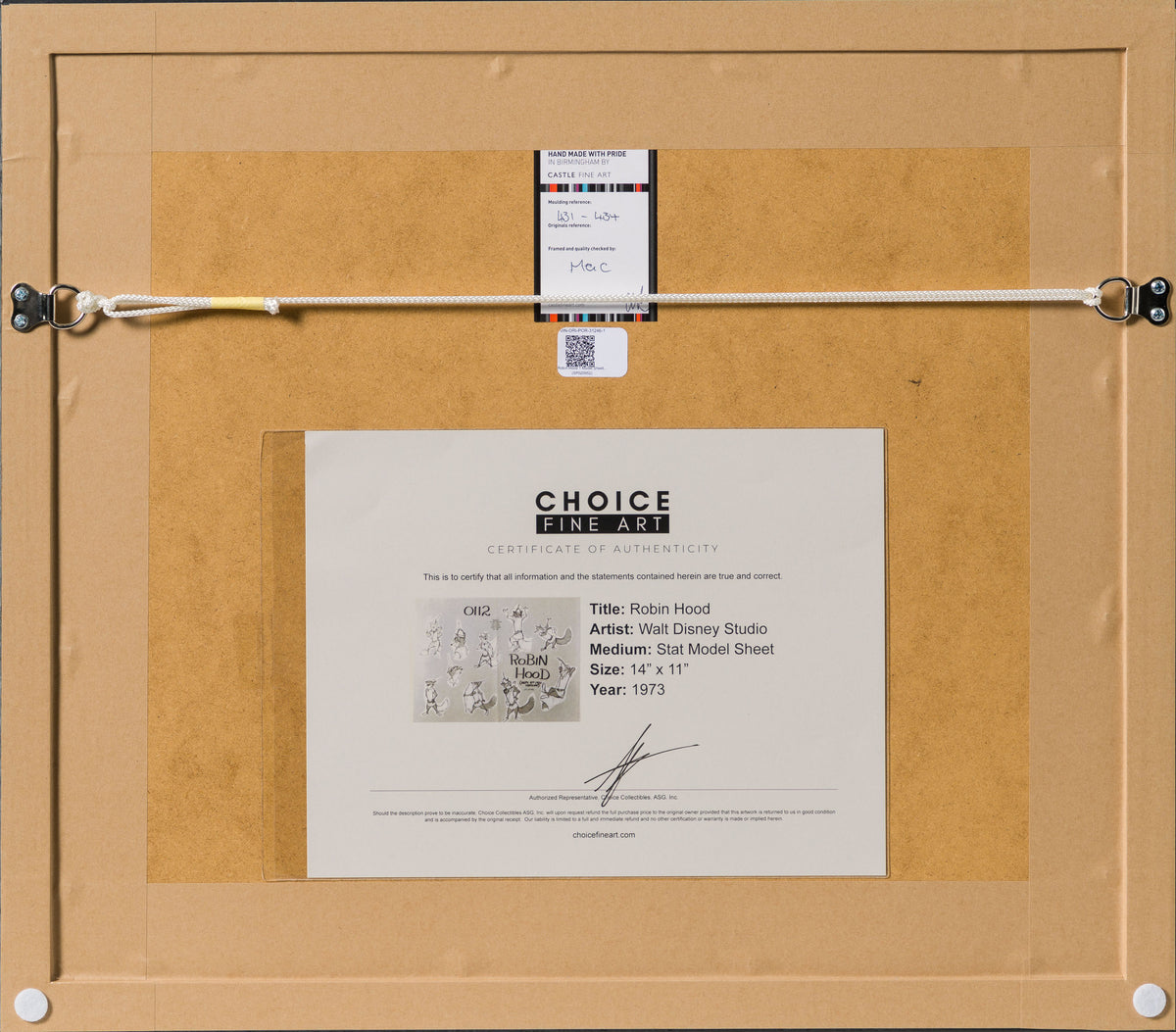 VIN ORI POR 31246 Robin Hood 1 Model Sheet (1973) 7 