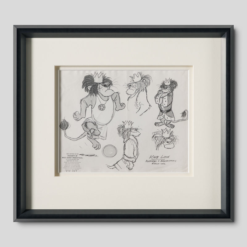 VIN ORI POR 31250 Bedknobs And Broomsticks  King Lion Model Sheet (1971) 1 