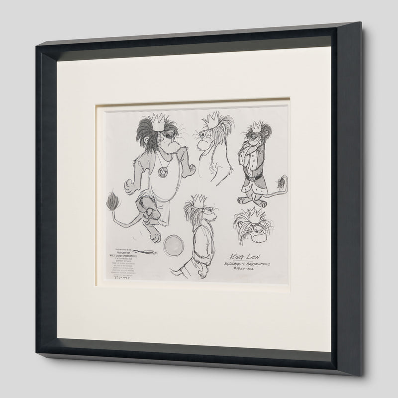 VIN ORI POR 31250 Bedknobs And Broomsticks  King Lion Model Sheet (1971) 2 