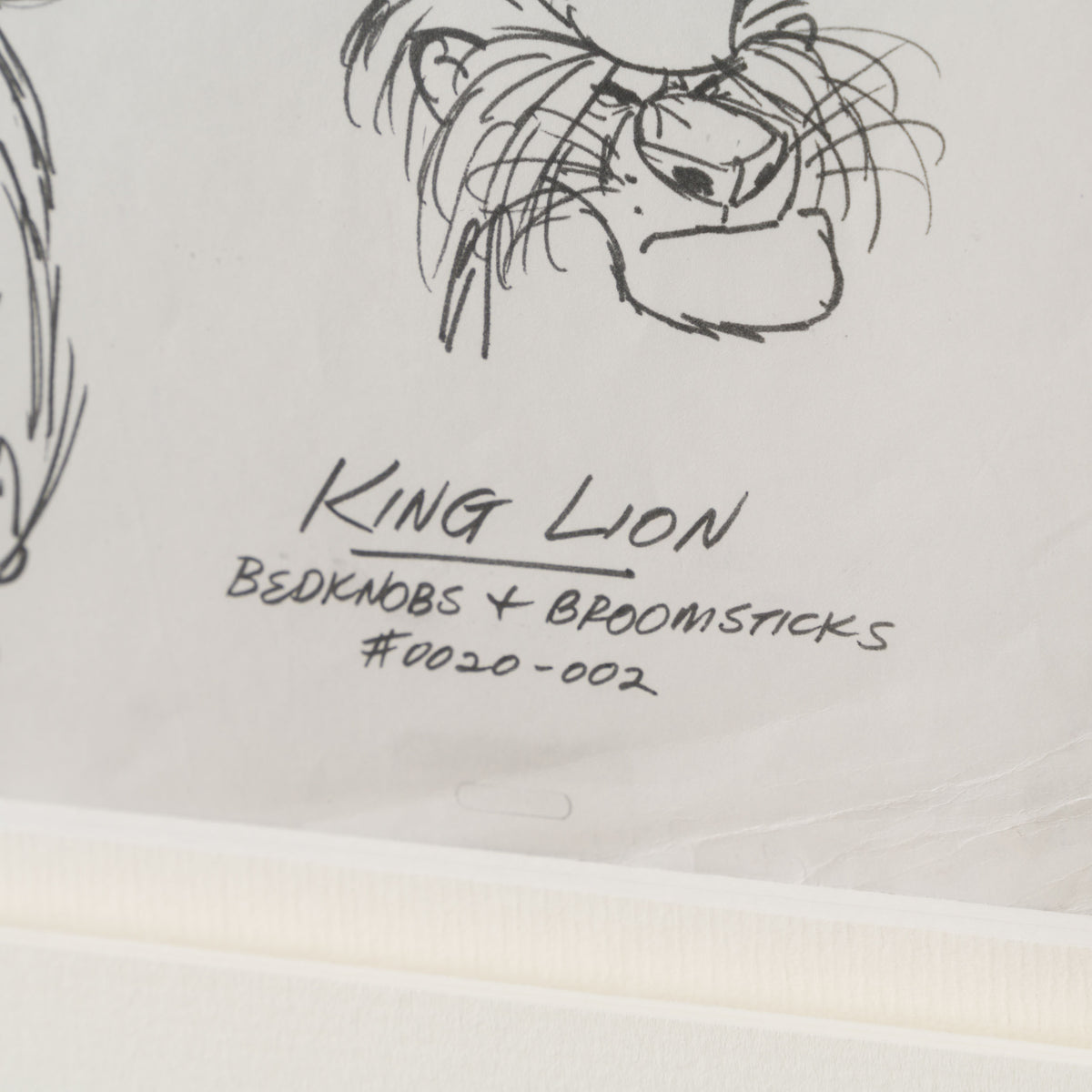 VIN ORI POR 31250 Bedknobs And Broomsticks  King Lion Model Sheet (1971) 3 