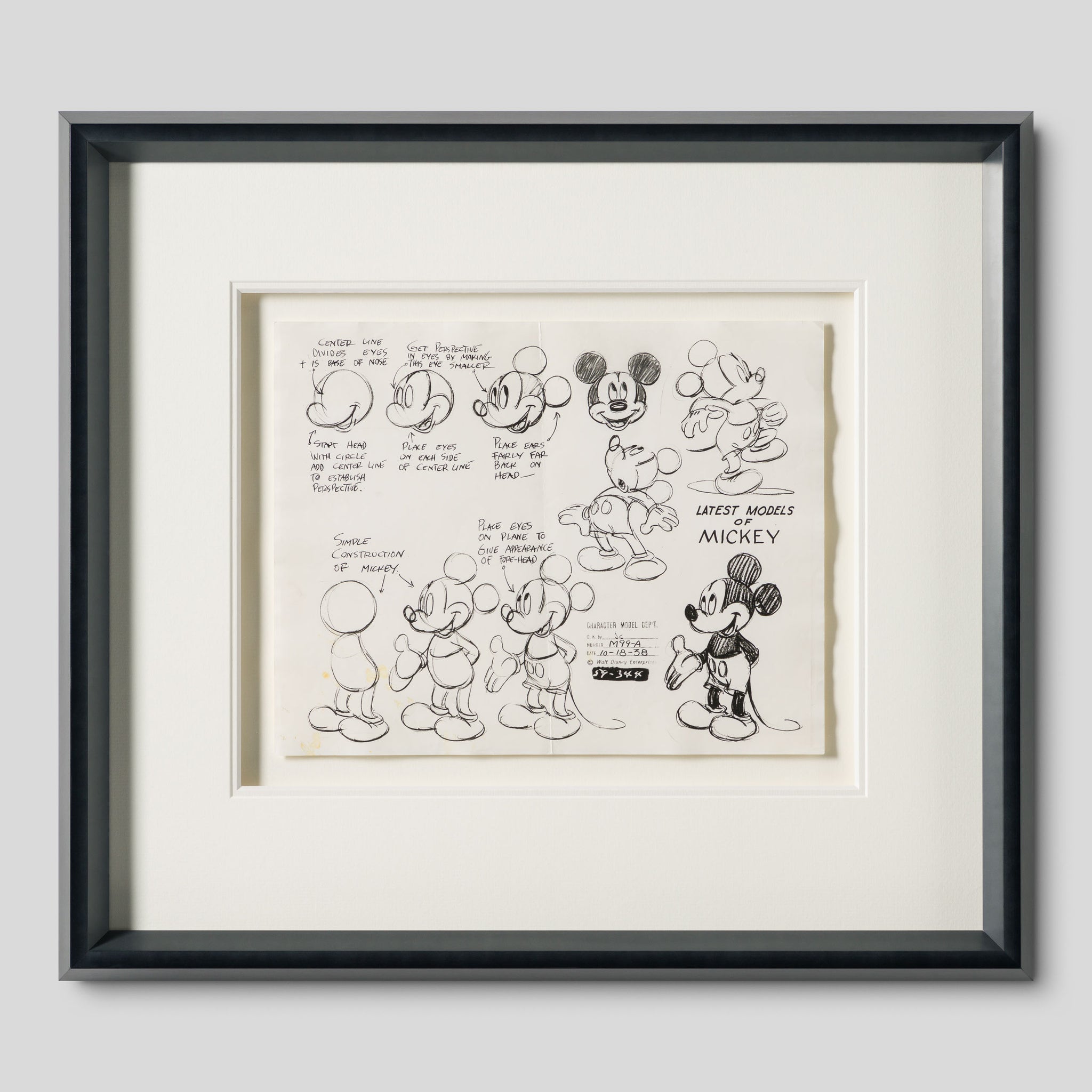 Latest Models Of Mickey 2, Model Sheet (Circa 1940s) | Disney Vintage