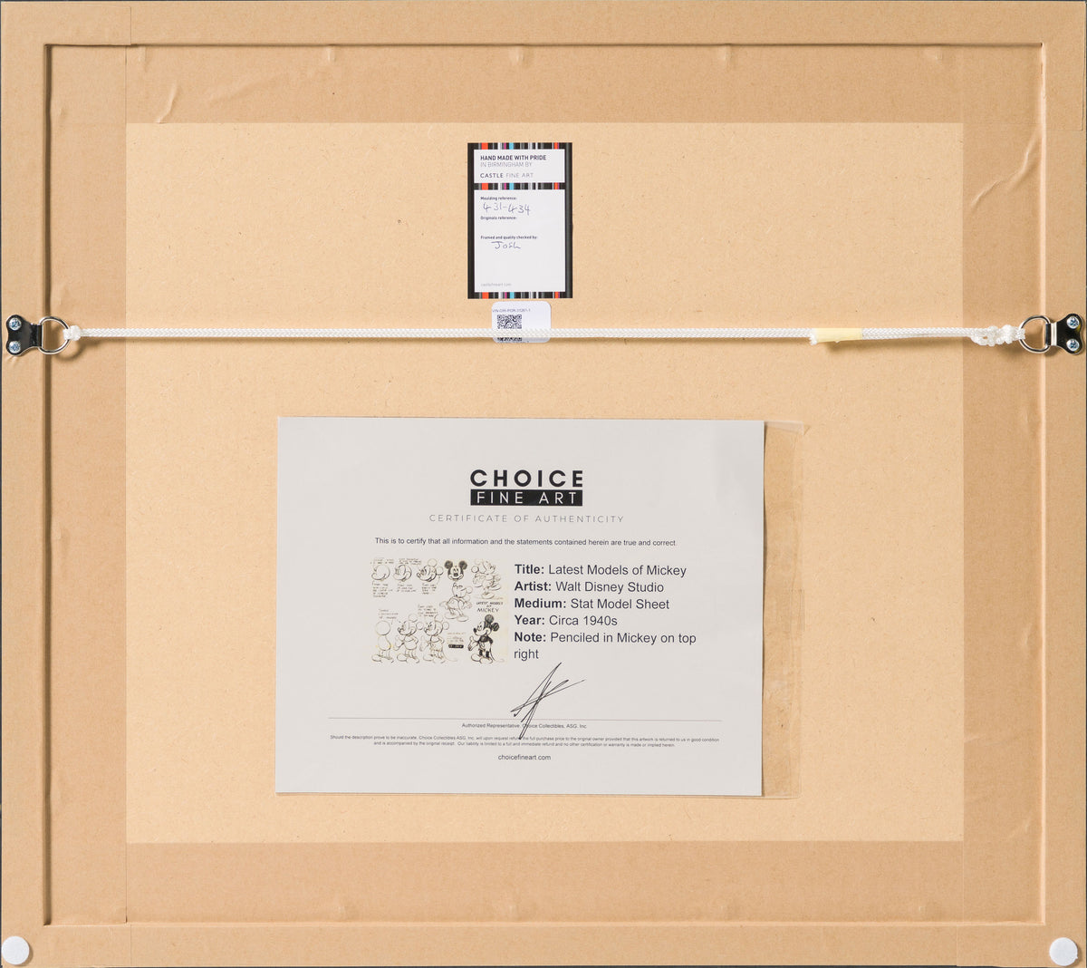 VIN ORI POR 31261 Latest Models Of Mickey 2, Model Sheet (Circa 1940s) 7 