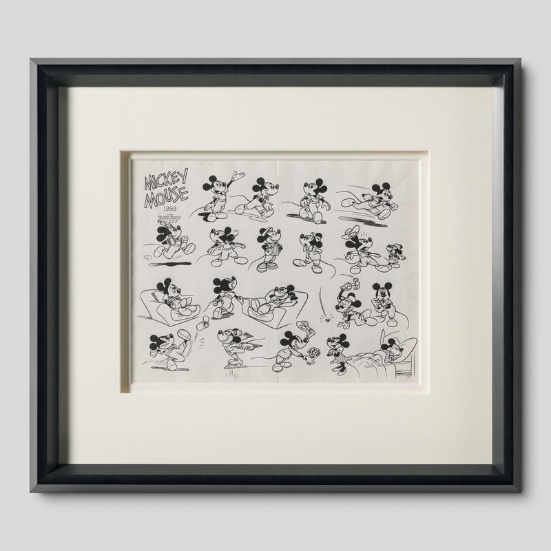 VIN ORI POR 31265 Mickey Mouse With Minnie Mouse Model Sheet (1959) 1 