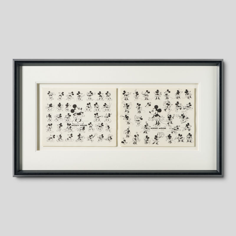 VIN ORI POR 31267 Mickey And Minnie Mouse Set of Model Sheets (Circa 1930s) 1 
