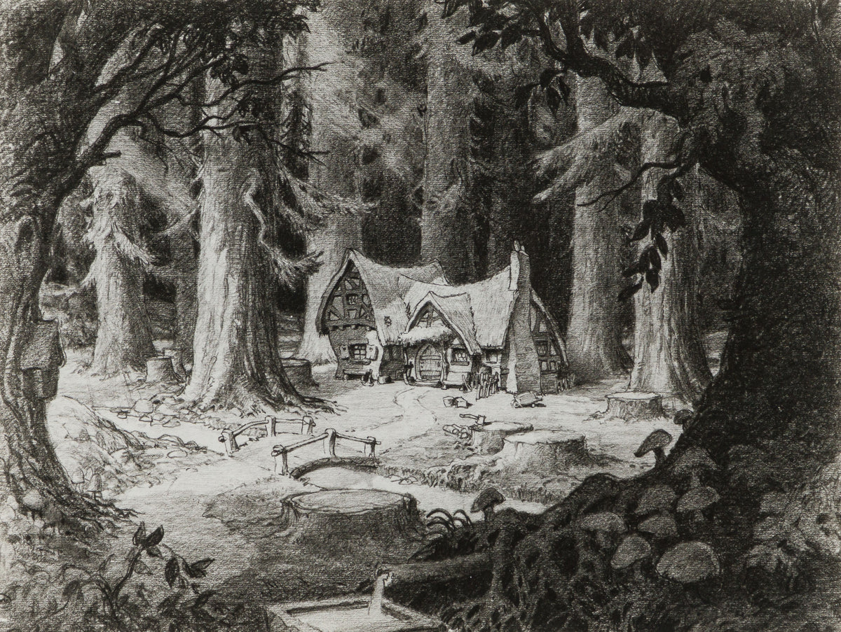 VIN ORI POR 31281 Snow White And The Seven Dwarfs  Snow White Discovers Dwarf s House, Layout Sheet (1937) 31 