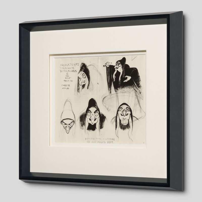 VIN ORI POR 31283 Snow White And The Seven Dwarfs  Witch Models, Model Sheet (1937) 2 