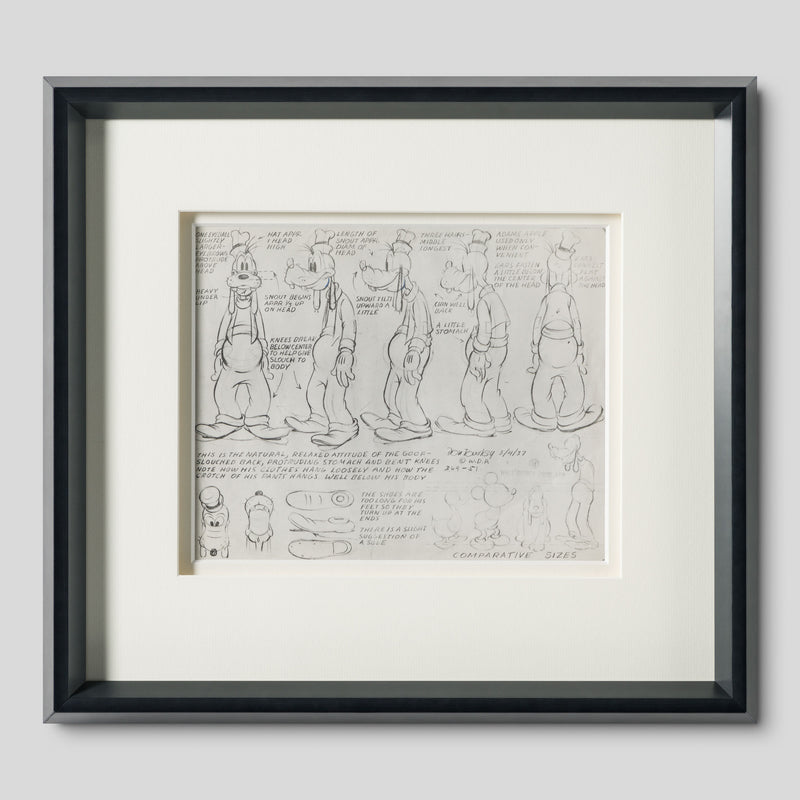 VIN ORI POR 31300 Goofy Full Figure Model Sheet (Circa 1940s) 1 