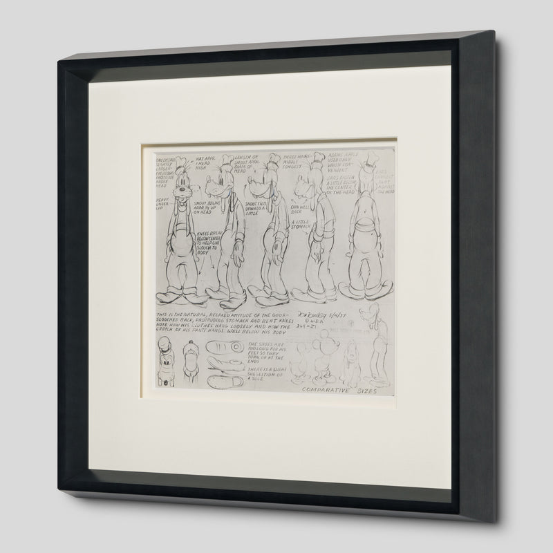 VIN ORI POR 31300 Goofy Full Figure Model Sheet (Circa 1940s) 2 