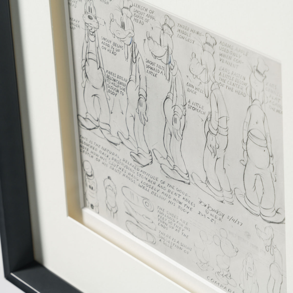 VIN ORI POR 31300 Goofy Full Figure Model Sheet (Circa 1940s) 6 