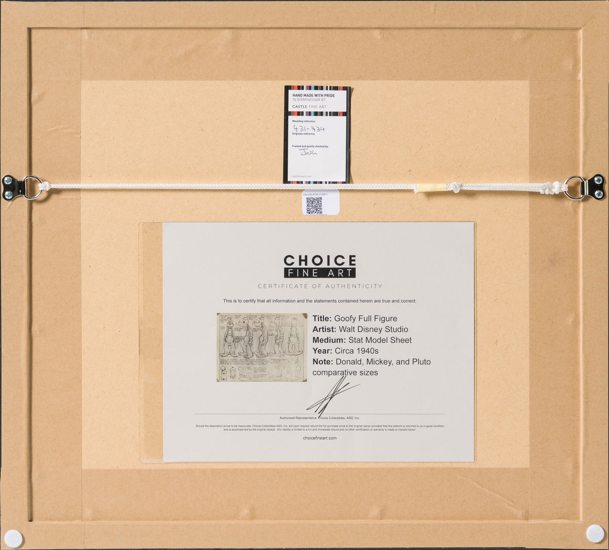 VIN ORI POR 31300 Goofy Full Figure Model Sheet (Circa 1940s) 7 