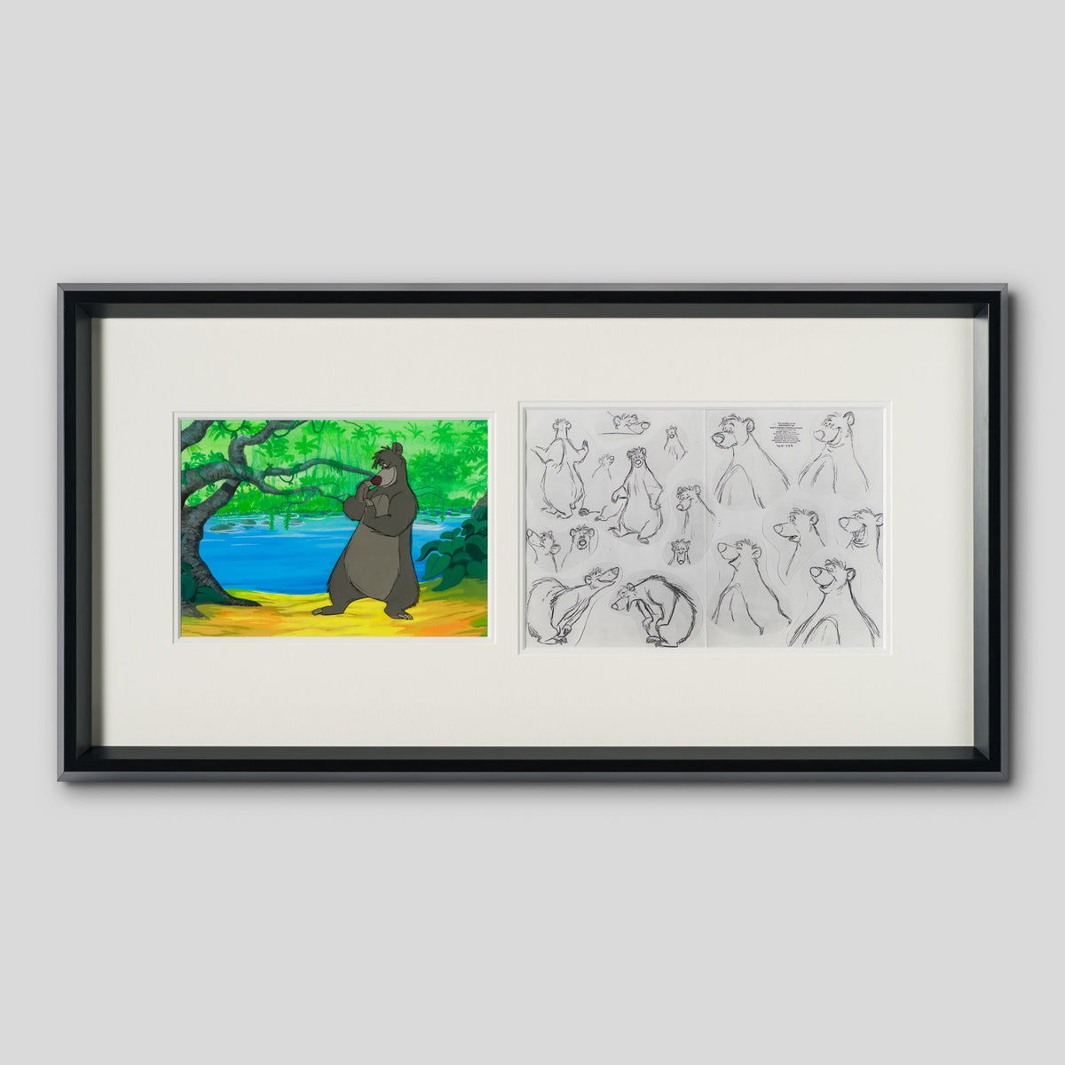 VIN ORI POR 31306 The Jungle Book  Baloo Original Production Cel and Model Sheet set (1967) 1 