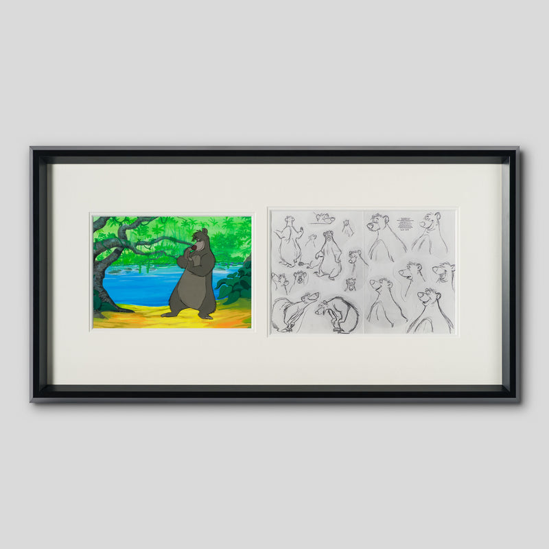 VIN ORI POR 31306 The Jungle Book  Baloo Original Production Cel and Model Sheet set (1967) 1 