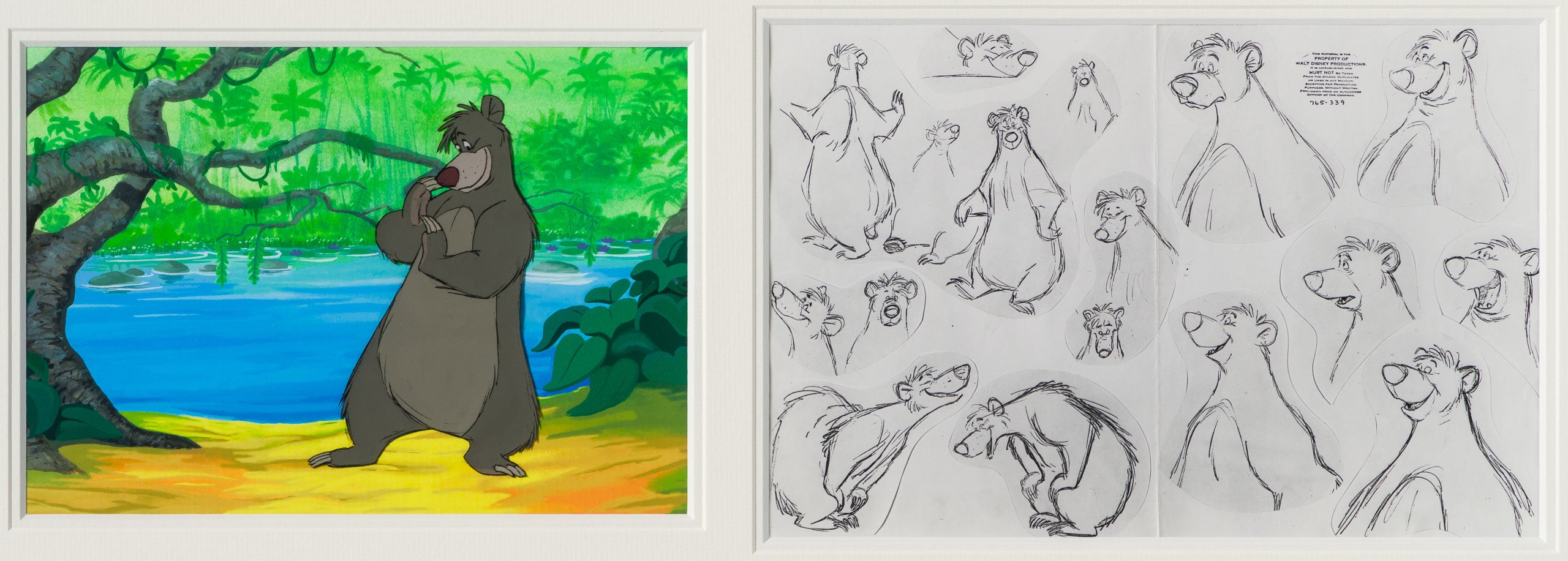 VIN ORI POR 31306 The Jungle Book  Baloo Original Production Cel and Model Sheet set (1967) 31 