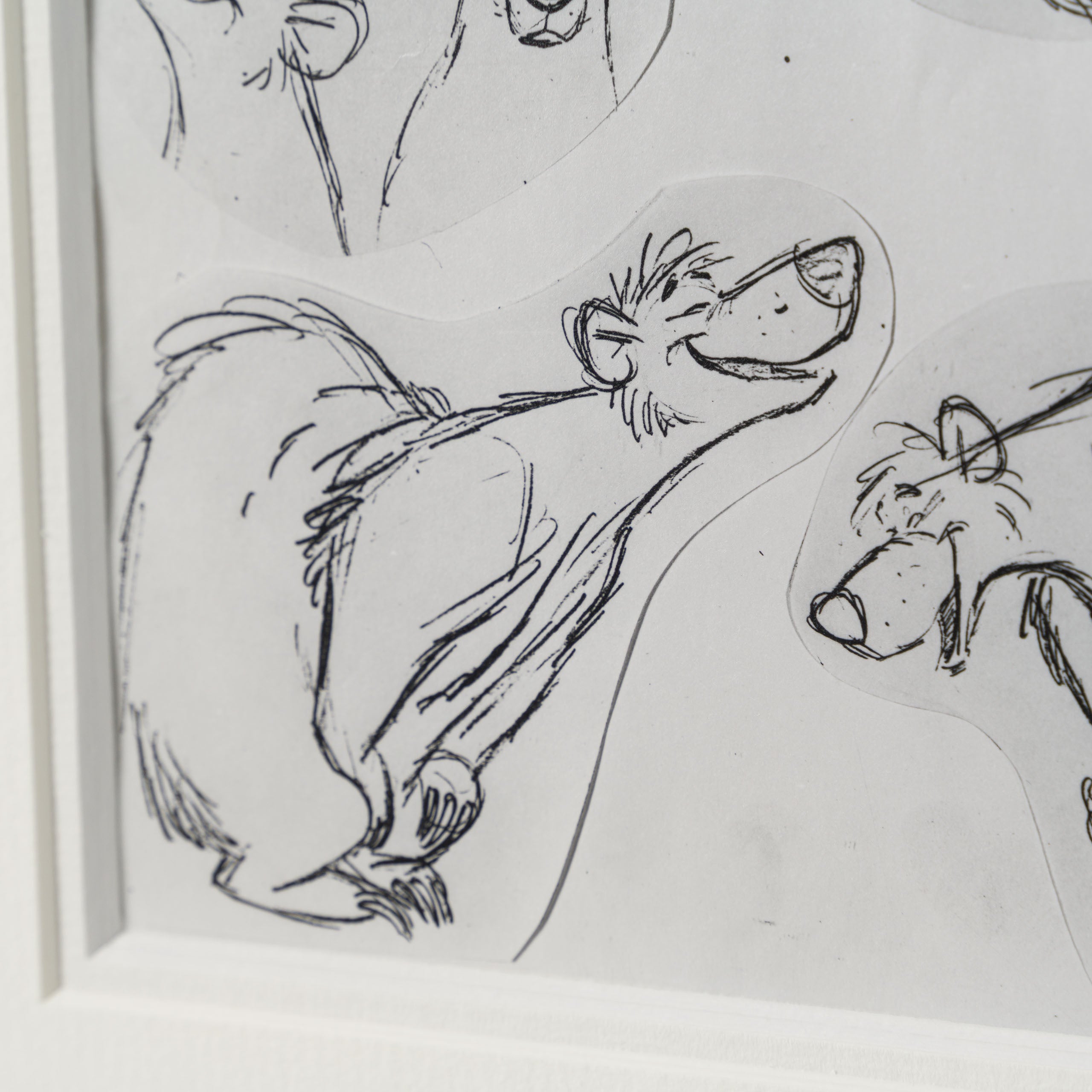 VIN ORI POR 31306 The Jungle Book  Baloo Original Production Cel and Model Sheet set (1967) 5 